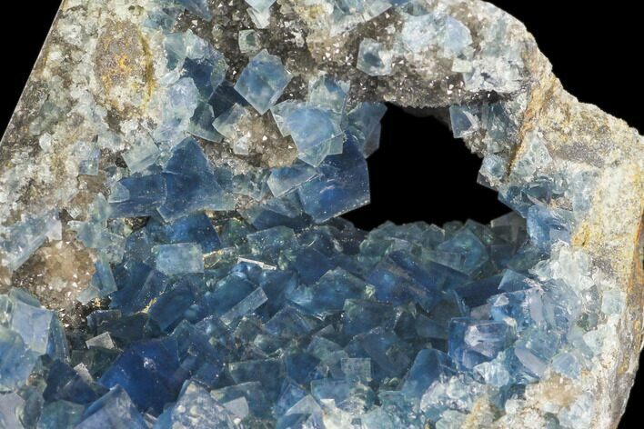 Blue Cubic Fluorite on Smoky Quartz - China #147111